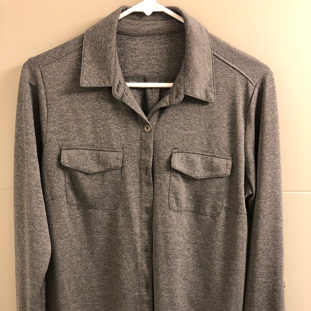 Grey Long Sleeved Button Up